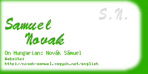 samuel novak business card