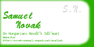 samuel novak business card